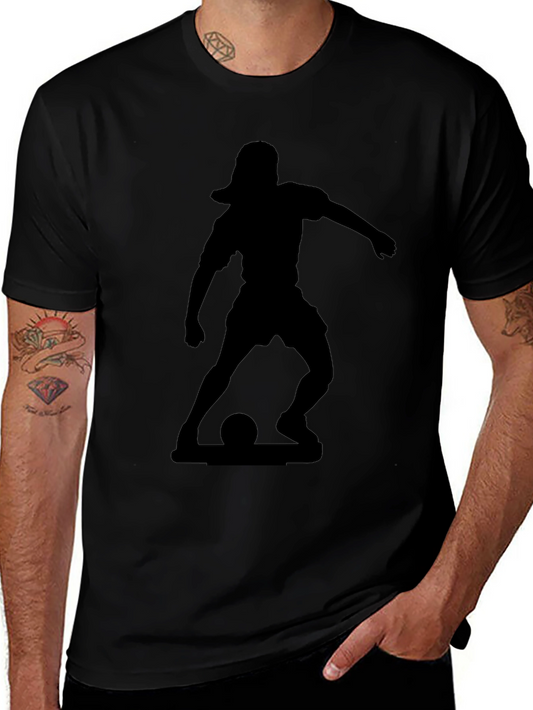 Soccer Silhouette Black T-Shirt