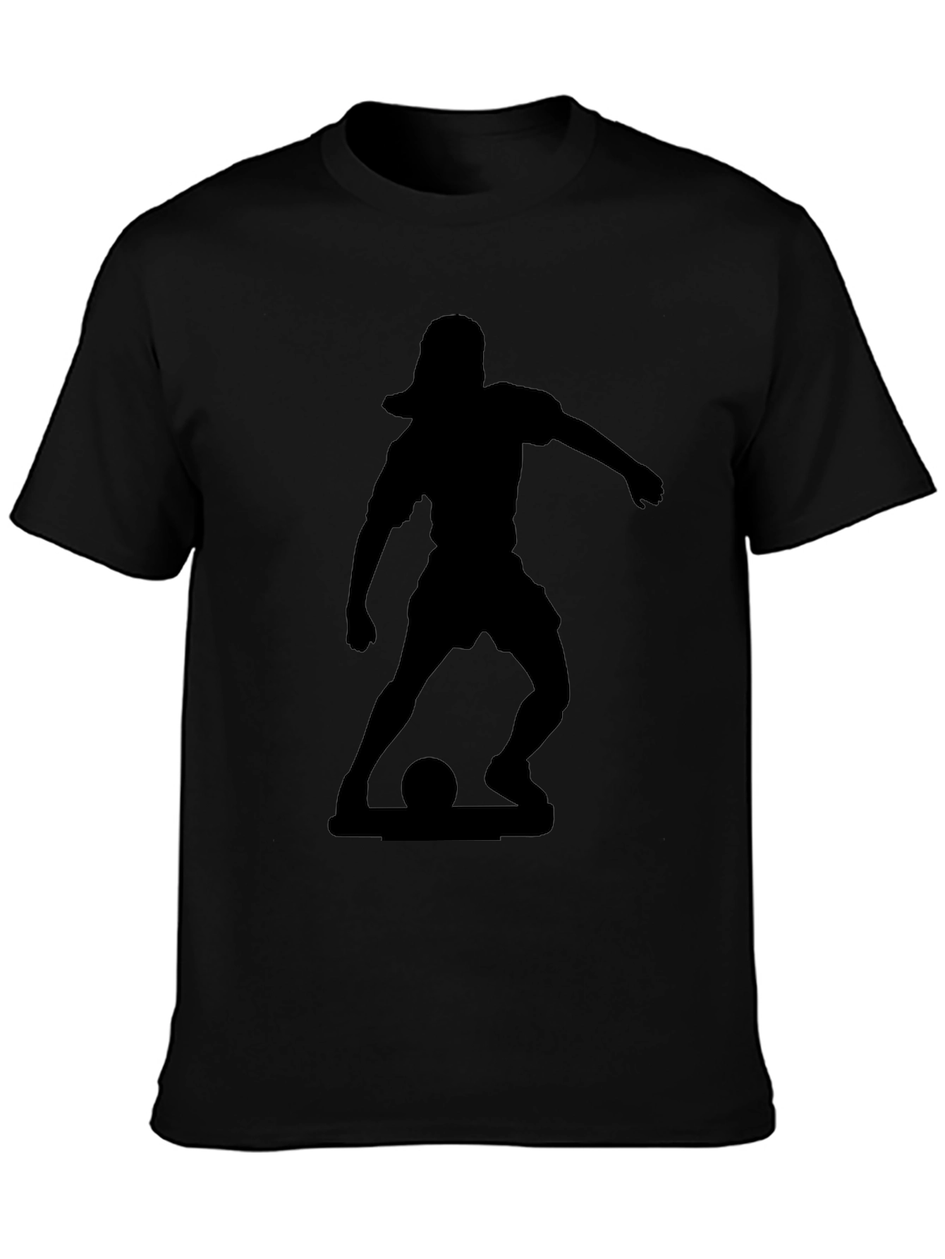 Soccer Silhouette Black T-Shirt