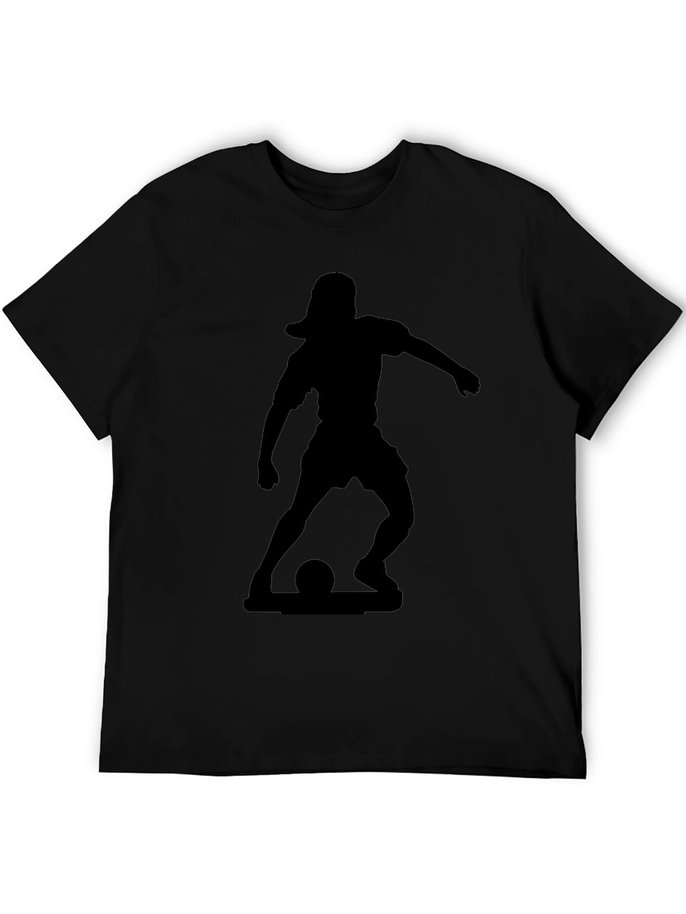 Soccer Silhouette Black T-Shirt