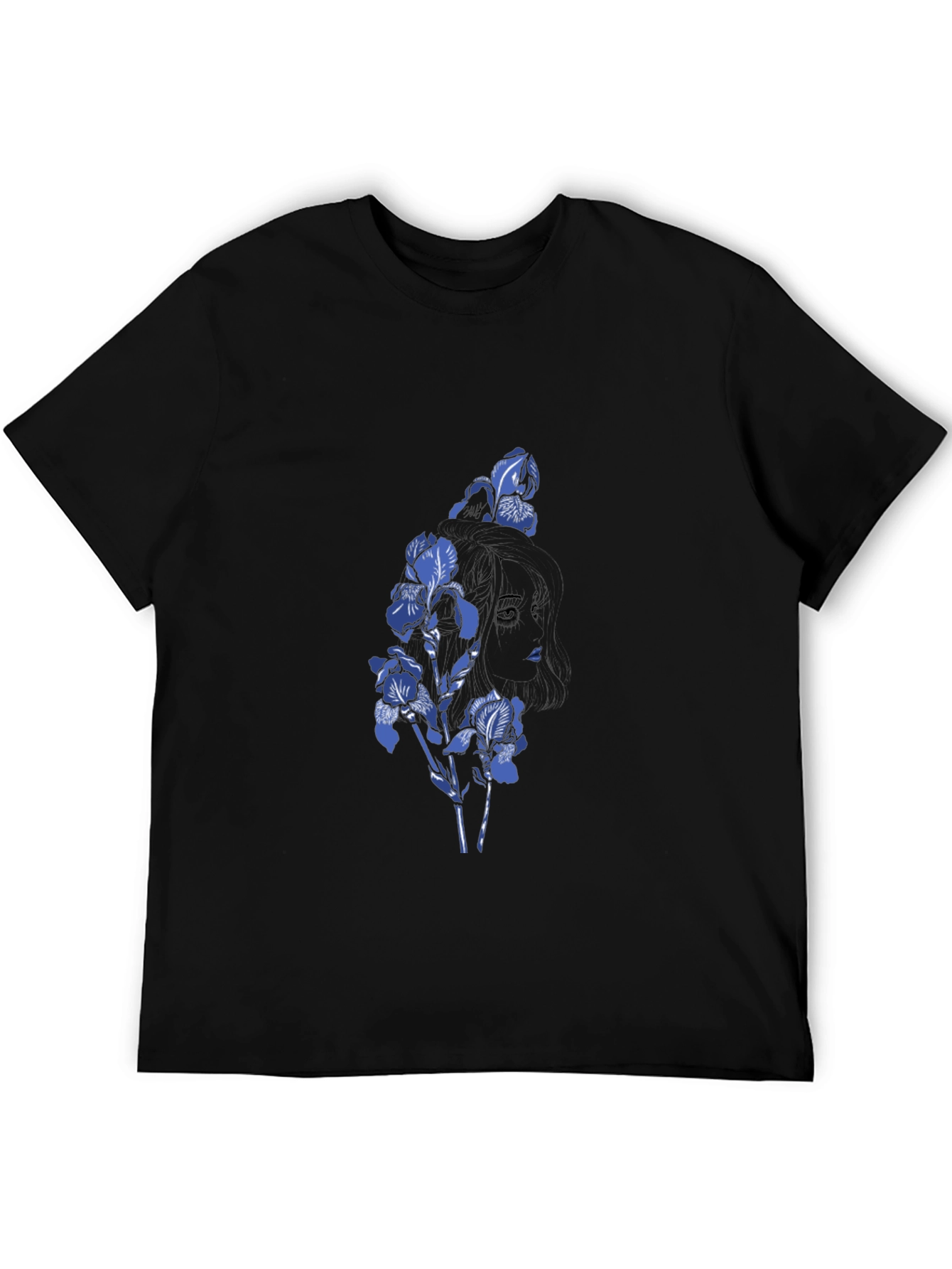 Floral Silhouette Tee - Black Graphic T-Shirt