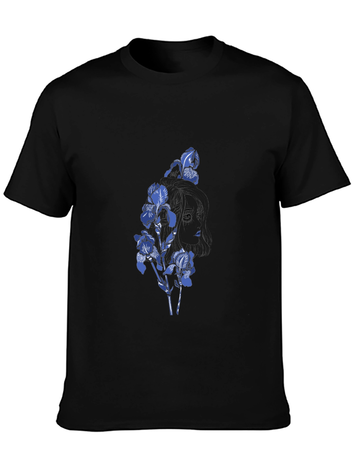 Floral Silhouette Tee - Black Graphic T-Shirt