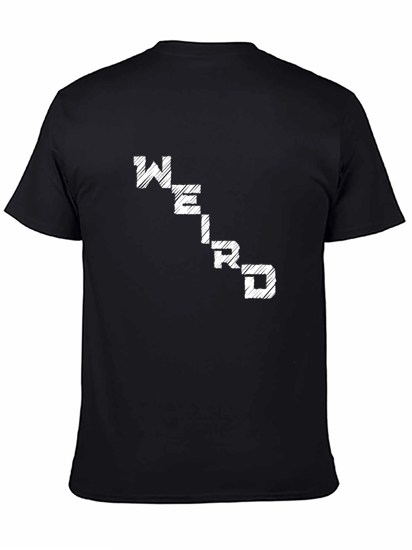 Weird Graphic Tee - Comfortable Black Cotton T-Shirt