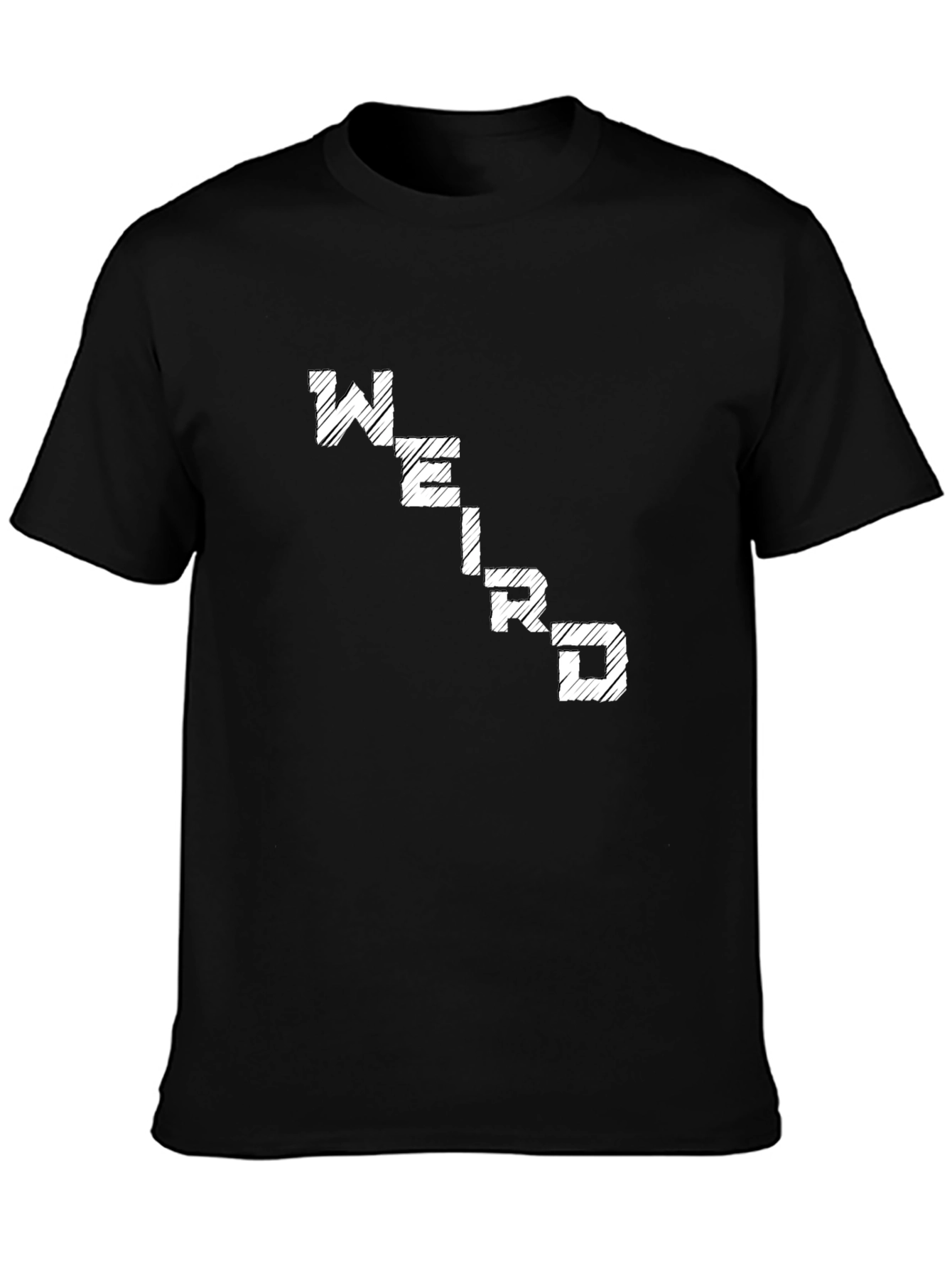 Weird Graphic Tee - Comfortable Black Cotton T-Shirt