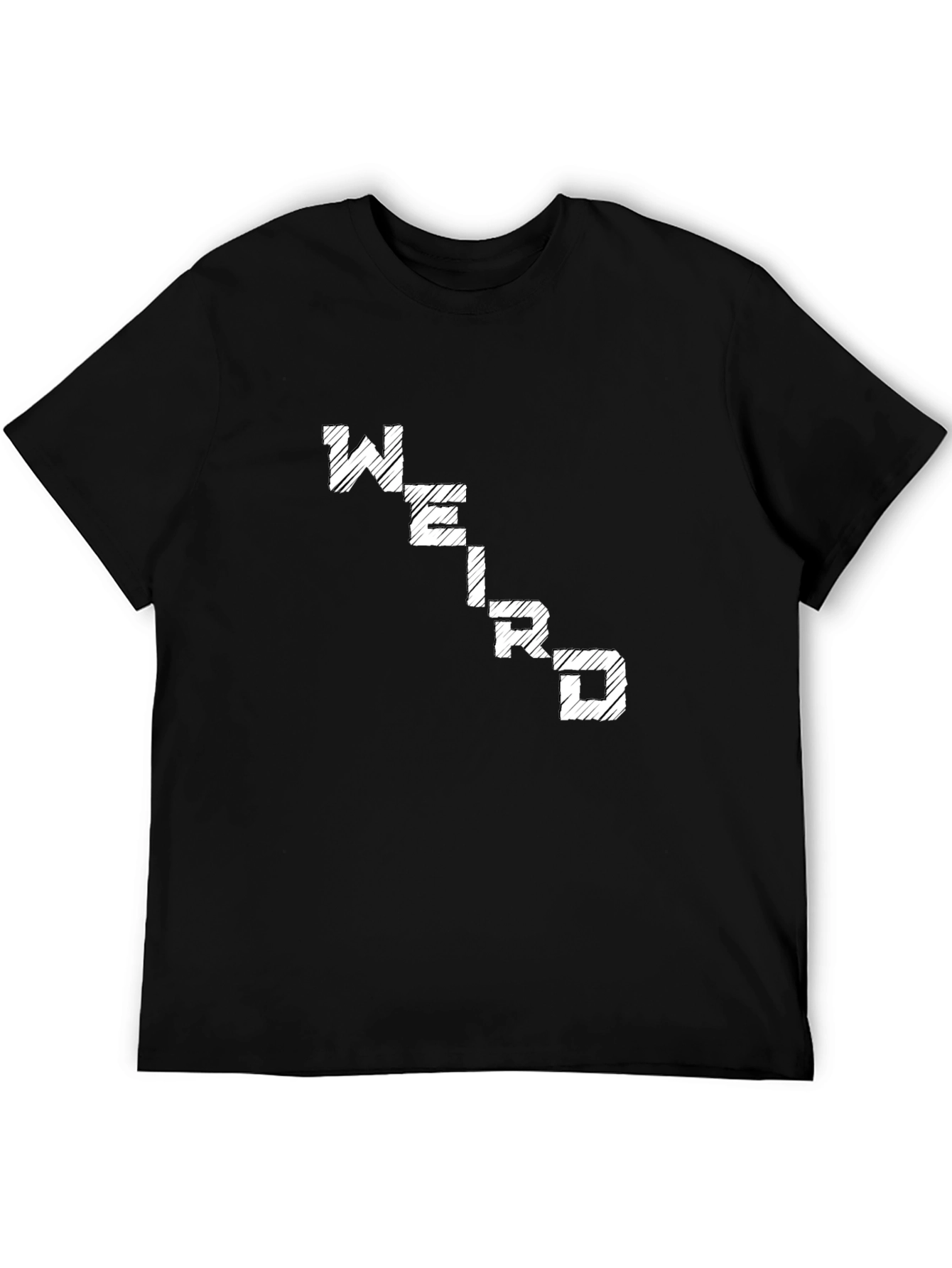 Weird Graphic Tee - Comfortable Black Cotton T-Shirt