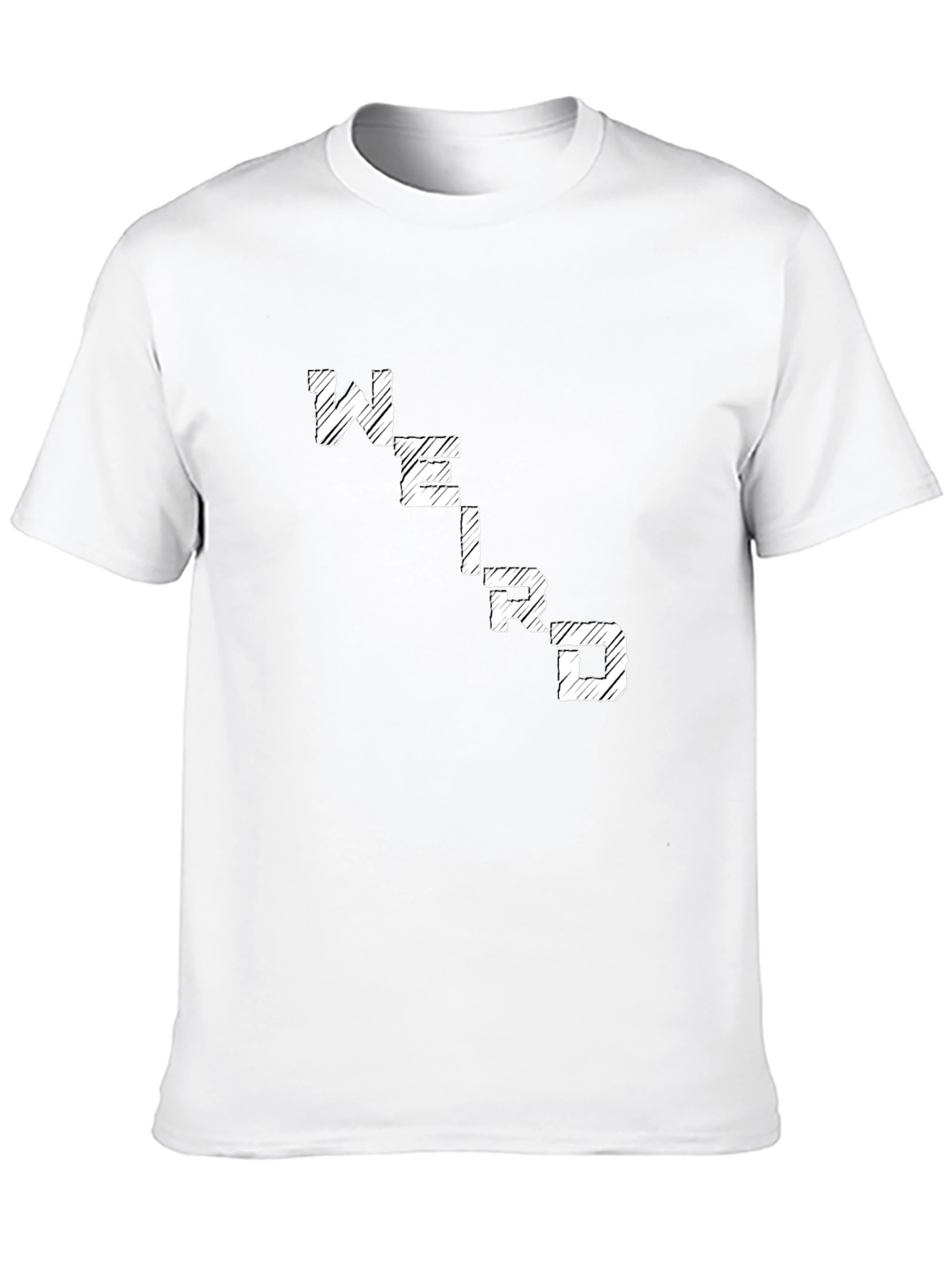 Weird Graphic Tee - Comfortable Black Cotton T-Shirt