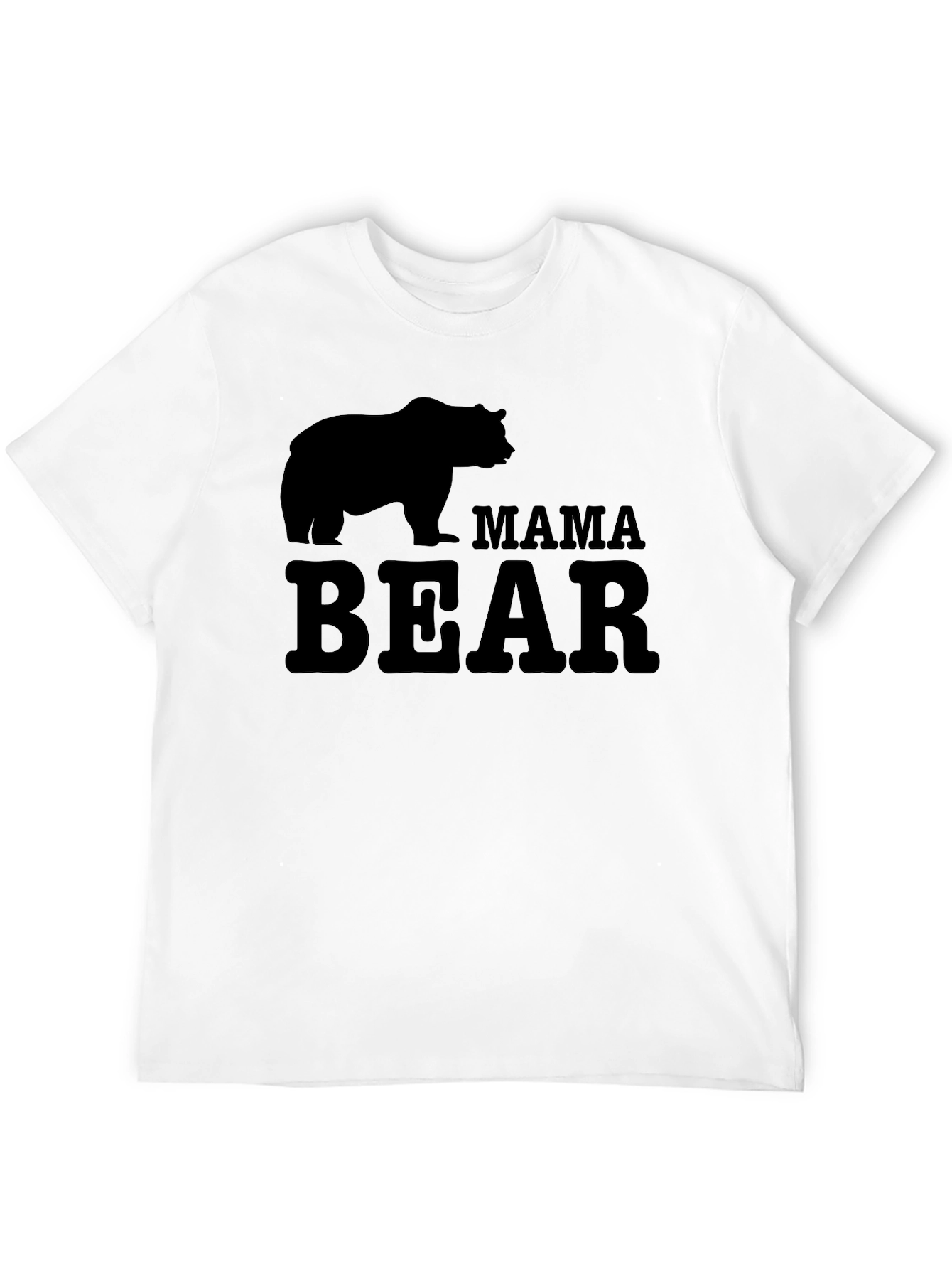 Mama Bear Graphic T-Shirt - Black Crew Neck
