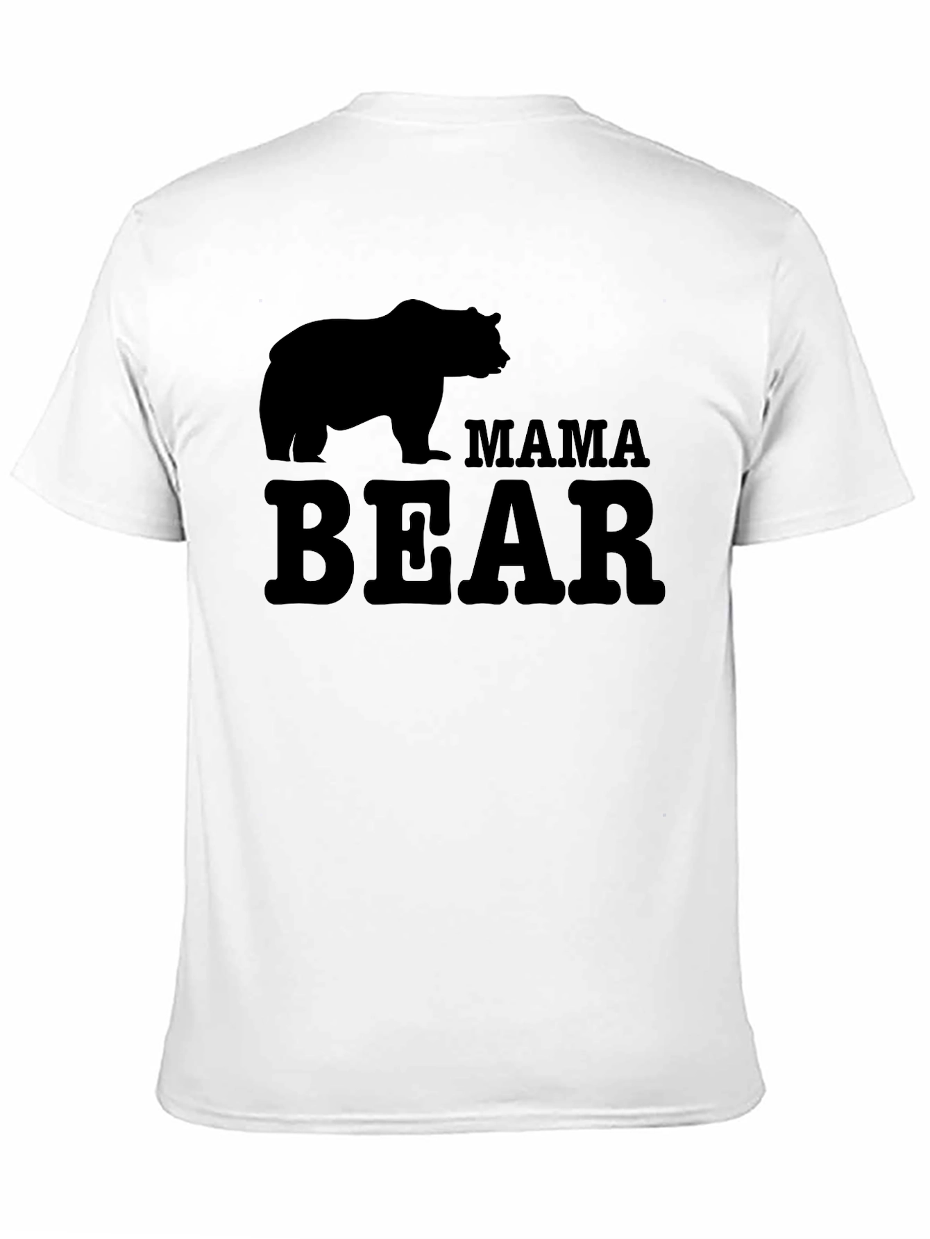 Mama Bear Graphic T-Shirt - Black Crew Neck