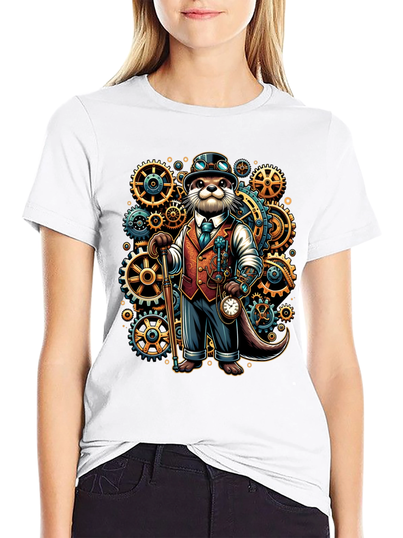 Steampunk Otter Graphic Tee