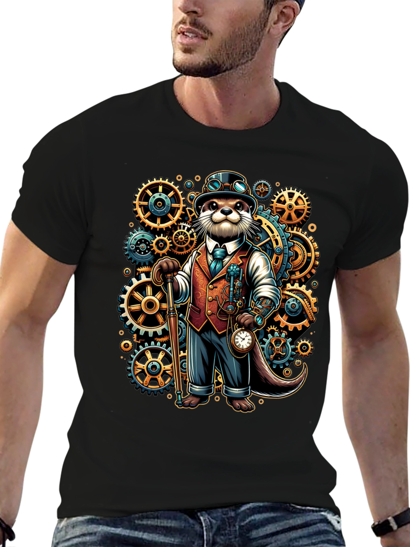 Steampunk Otter Graphic Tee