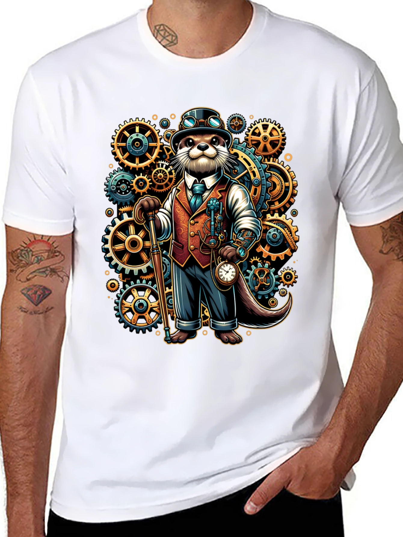 Steampunk Otter Graphic Tee