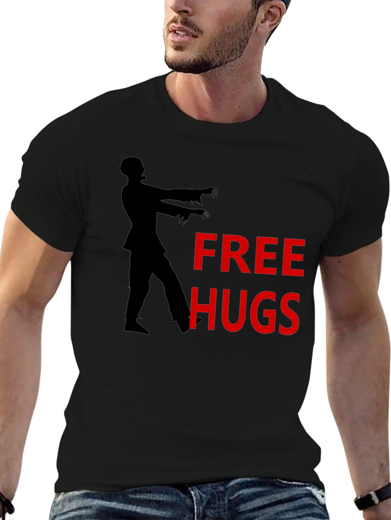 Free Hugs Zombie Graphic T-Shirt