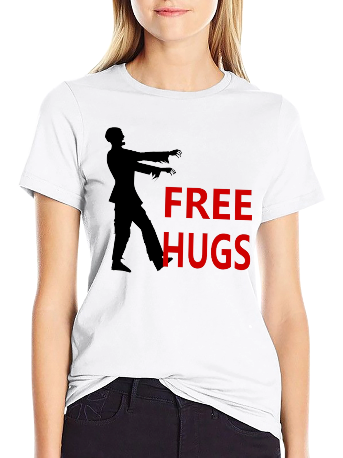 Free Hugs Zombie Graphic T-Shirt