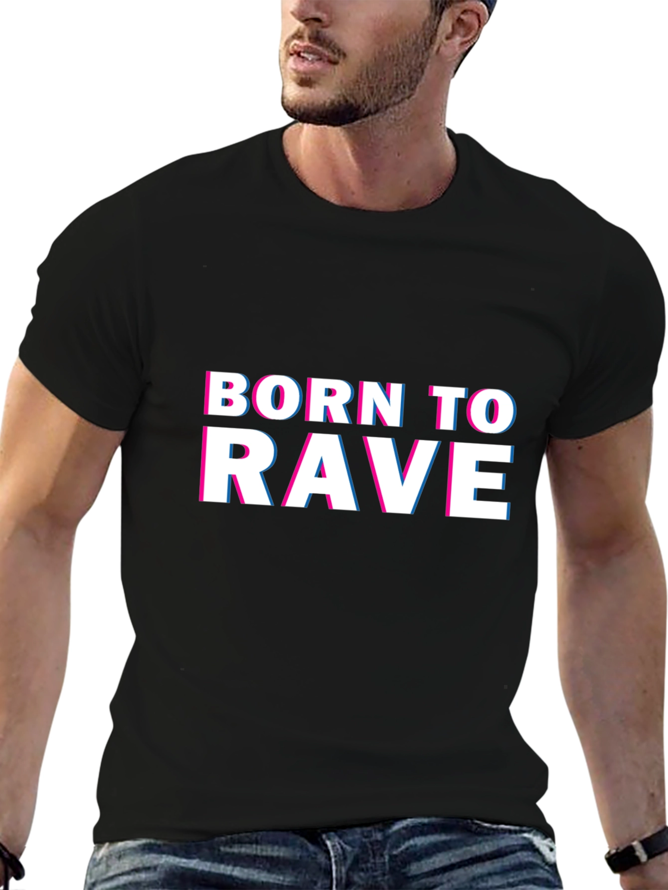 Born to Rave - Graphic Print T-Shirt