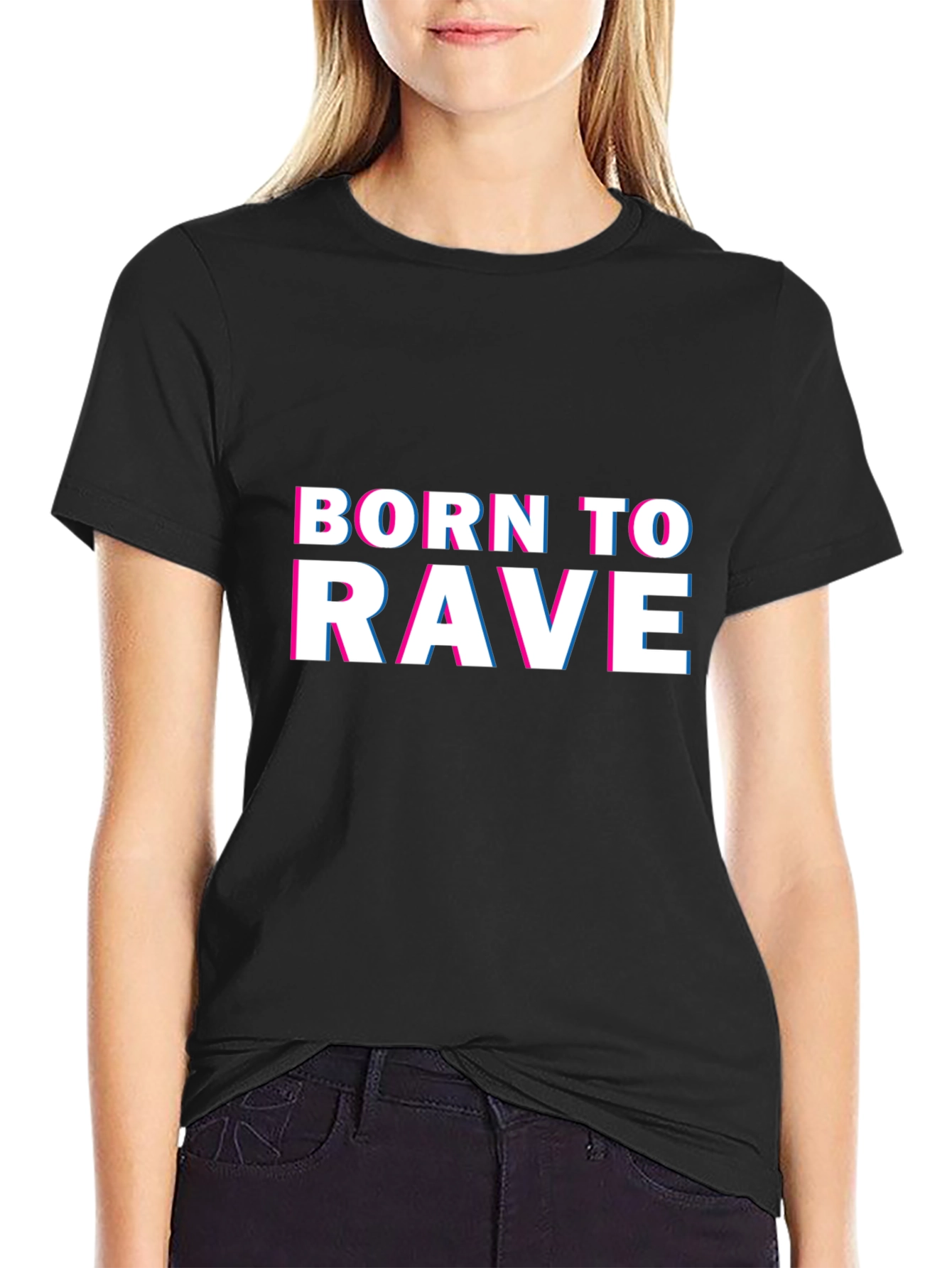 Born to Rave - Graphic Print T-Shirt