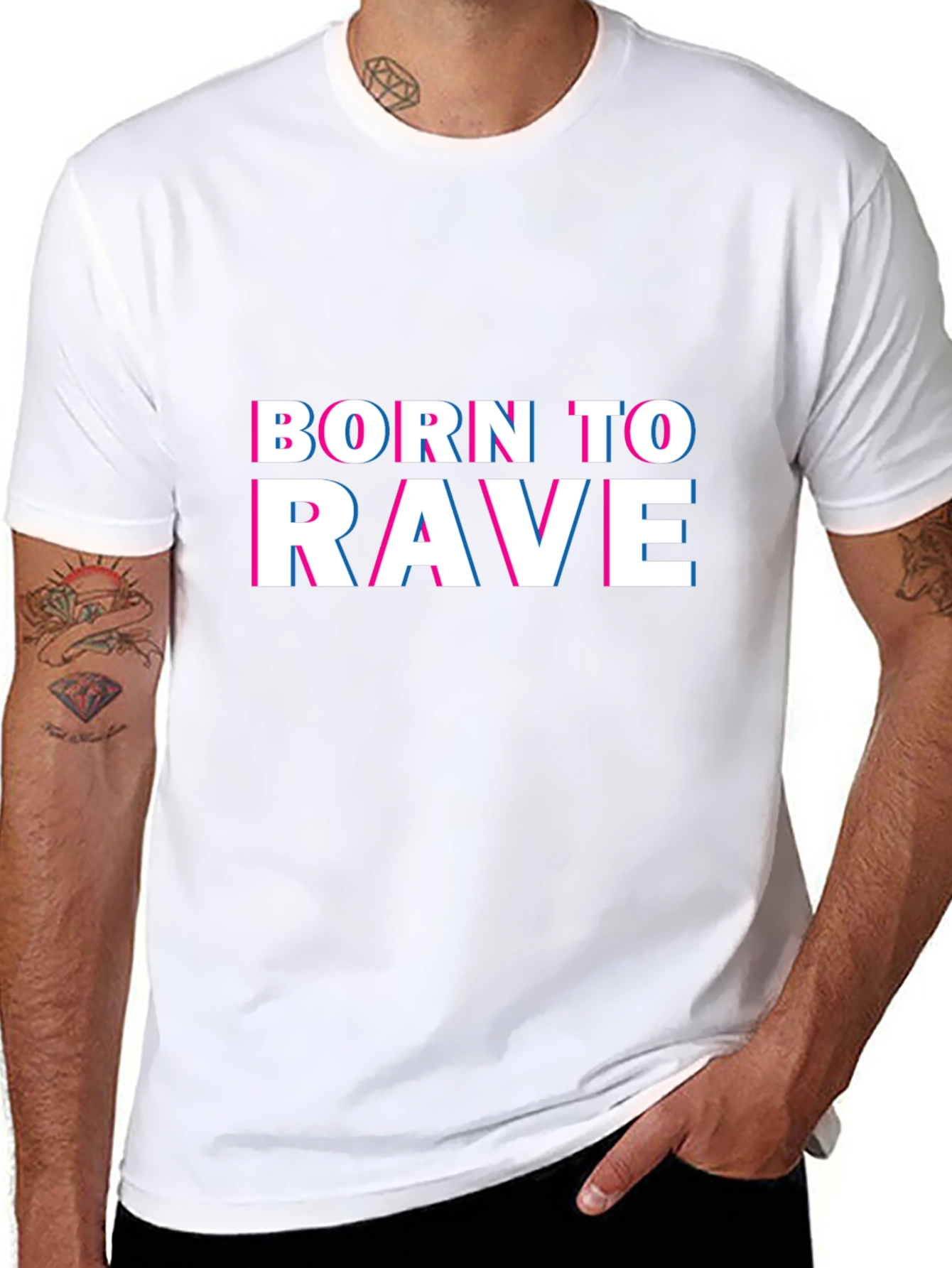 Born to Rave - Graphic Print T-Shirt