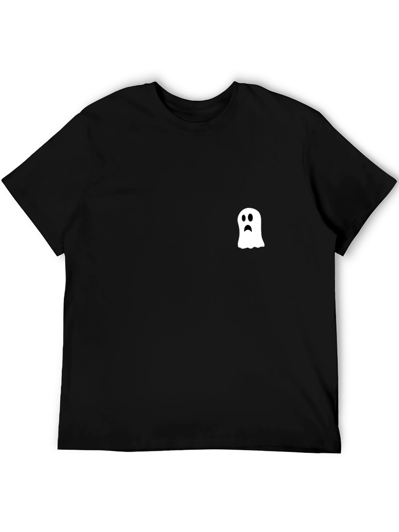 Sad Ghost Graphic Black T-Shirt