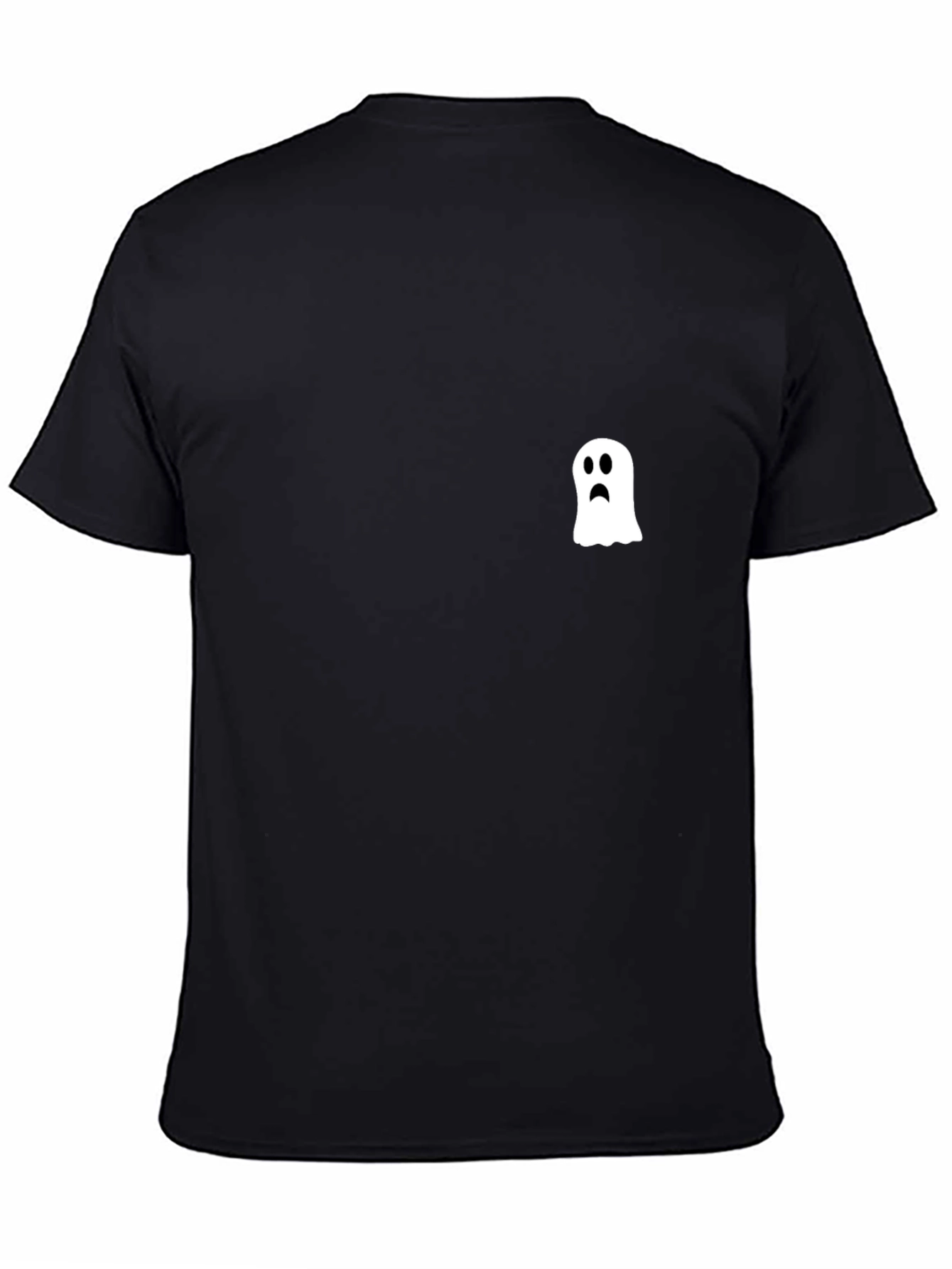 Sad Ghost Graphic Black T-Shirt
