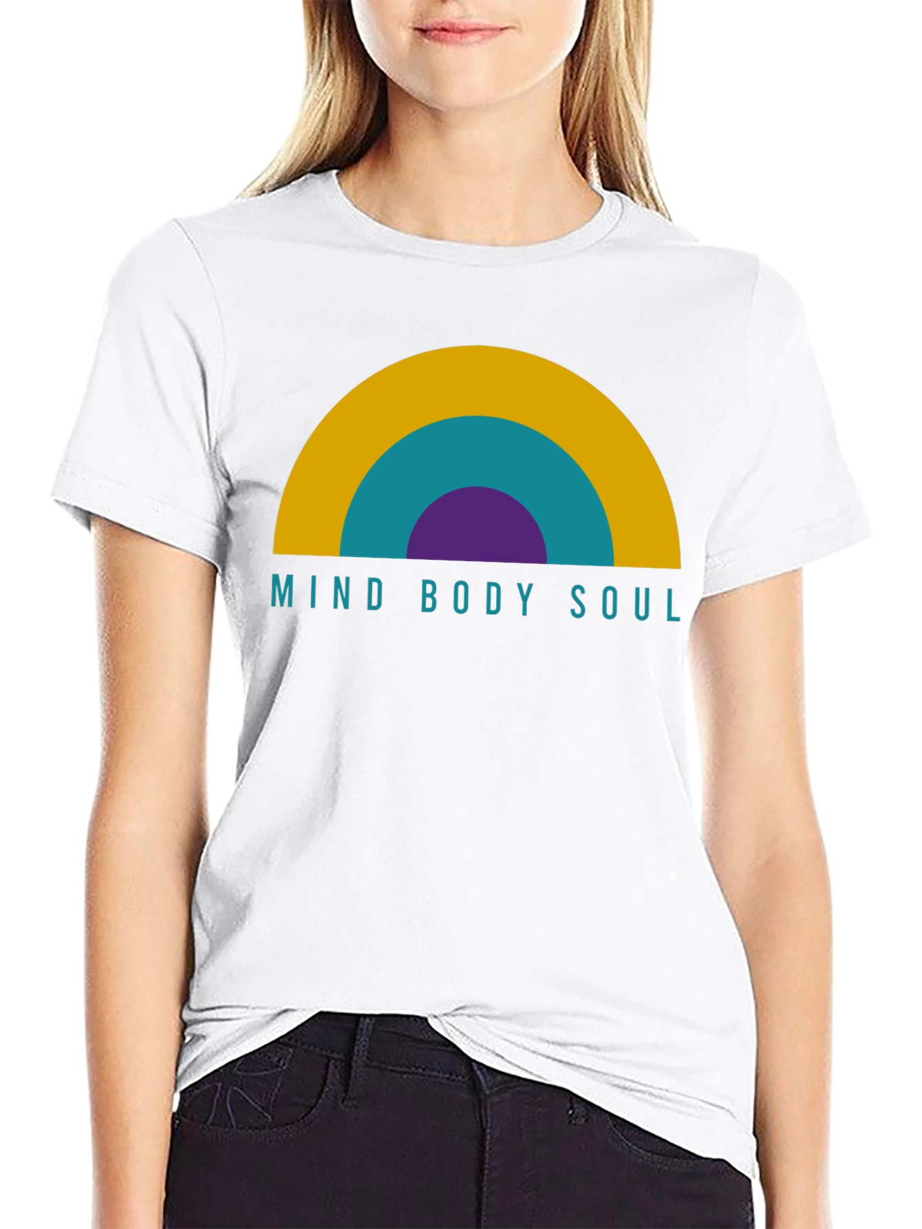 Mind Body Soul Graphic T-Shirt - Black