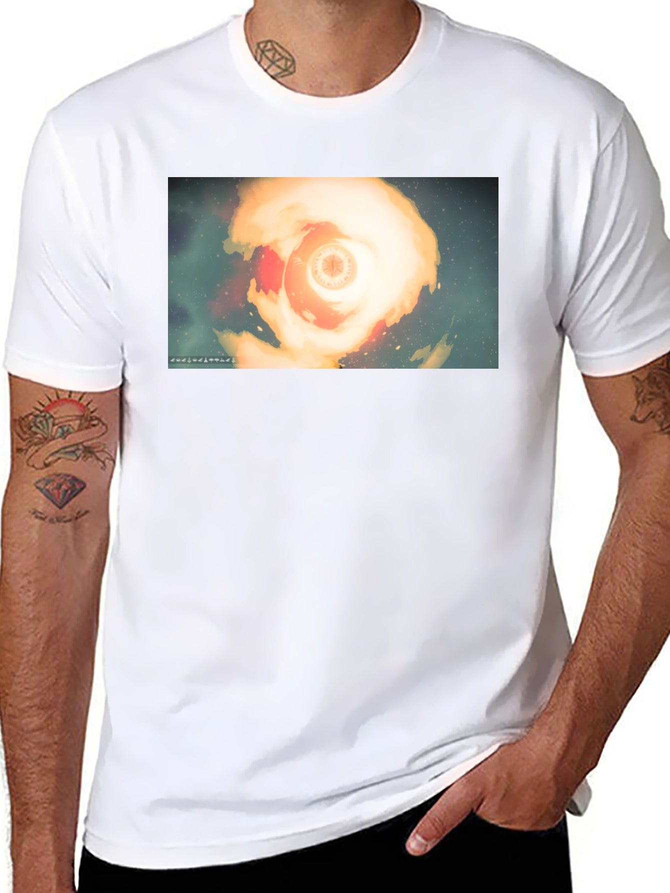 Celestial Vortex Graphic T-Shirt
