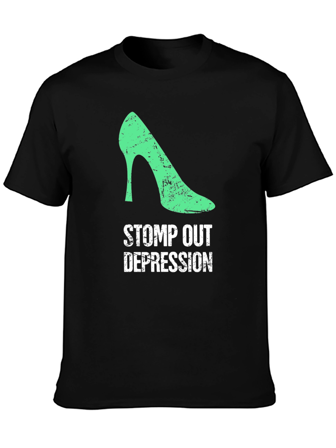 Stomp Out Depression T-Shirt - High Heel Design