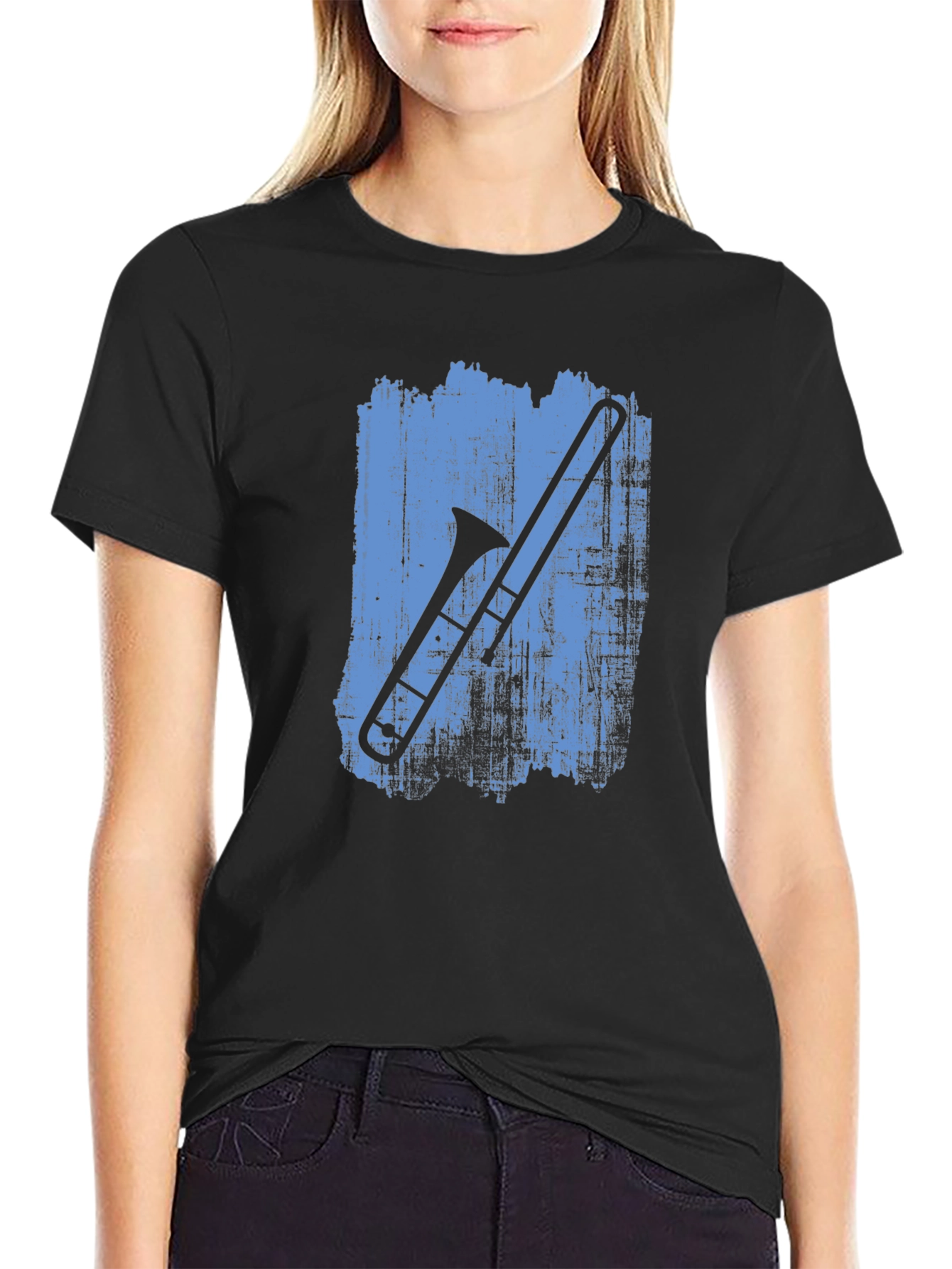 Trombone Graphic Black T-Shirt