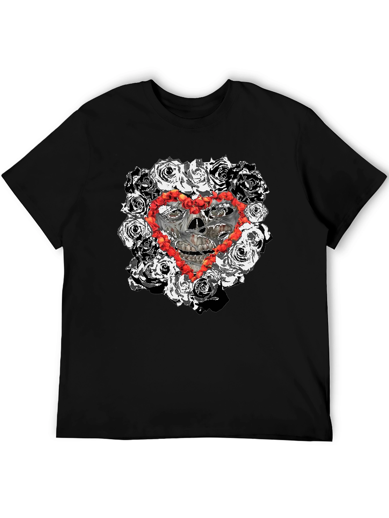 Skull & Roses Heart T-Shirt