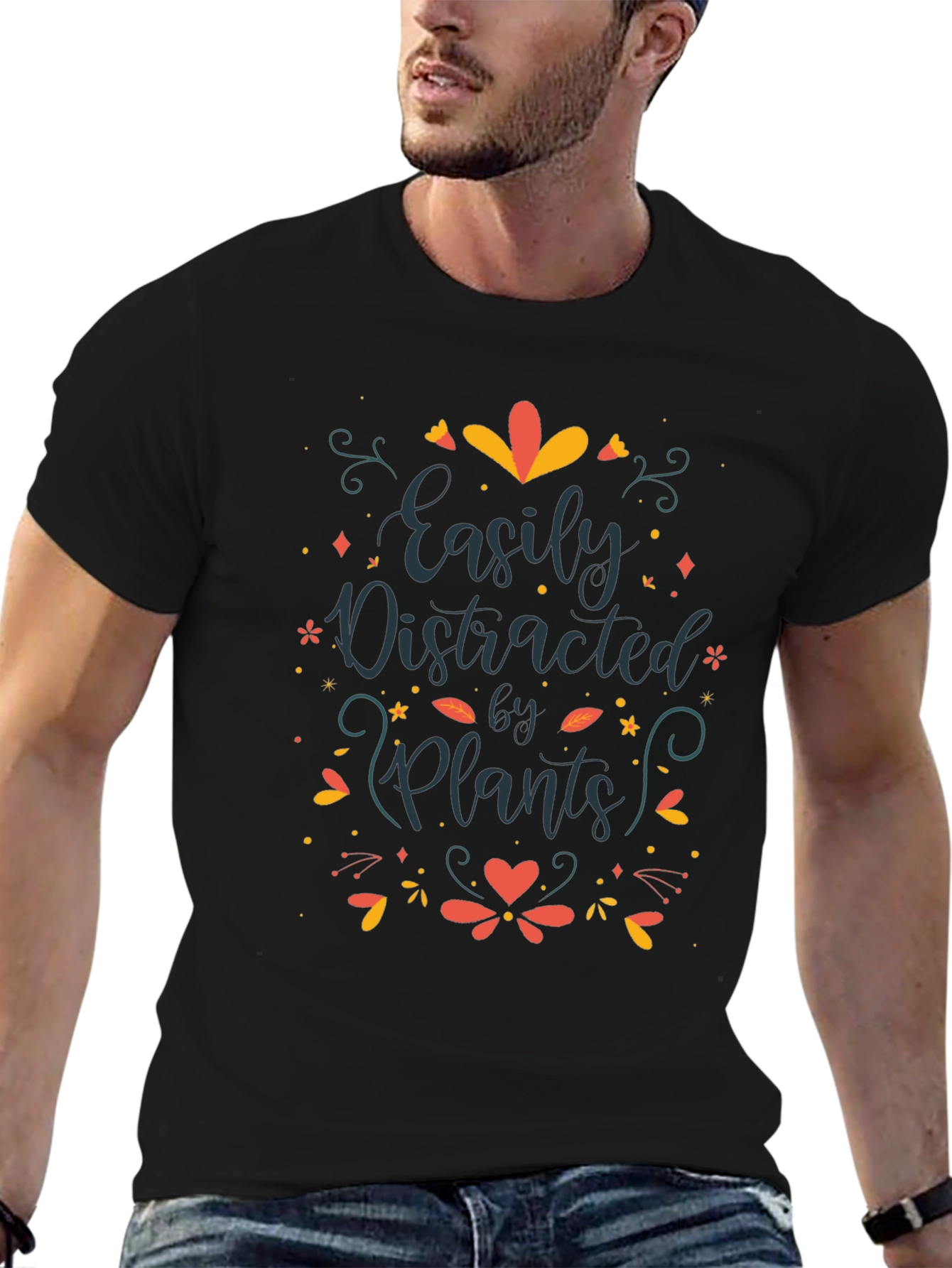 Easily Distracted by Plants Graphic T-Shirt