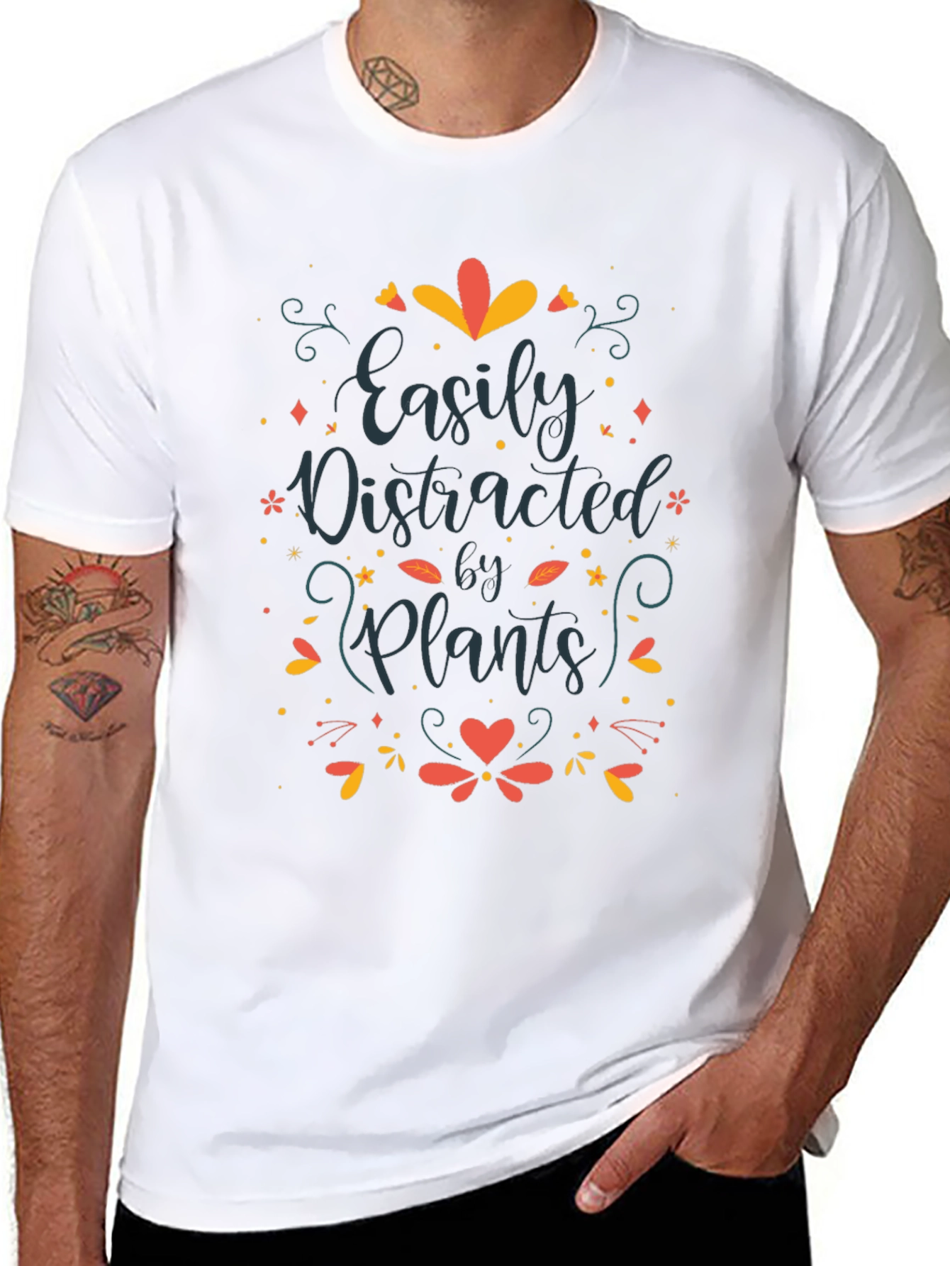 Easily Distracted by Plants Graphic T-Shirt
