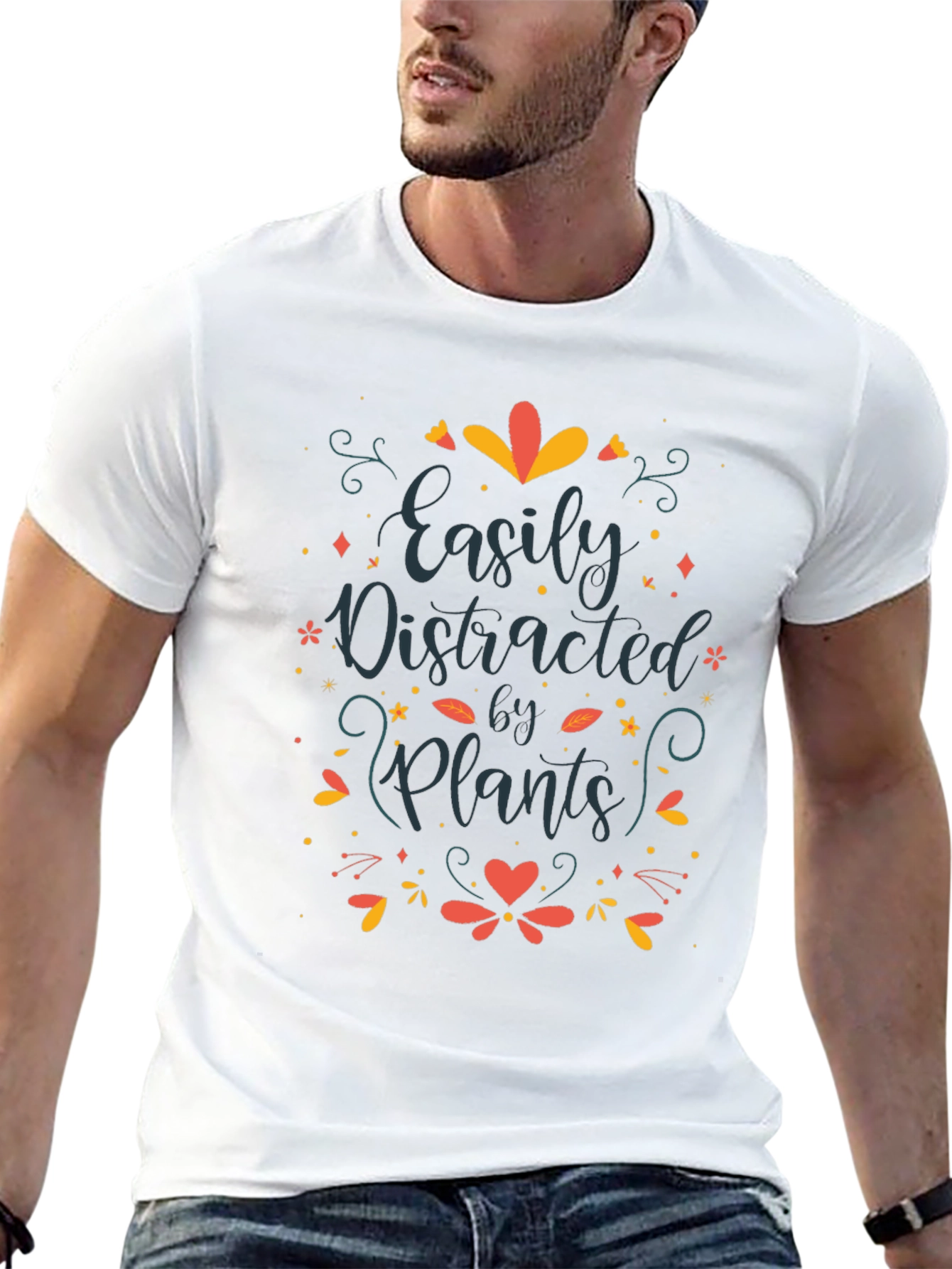 Easily Distracted by Plants Graphic T-Shirt