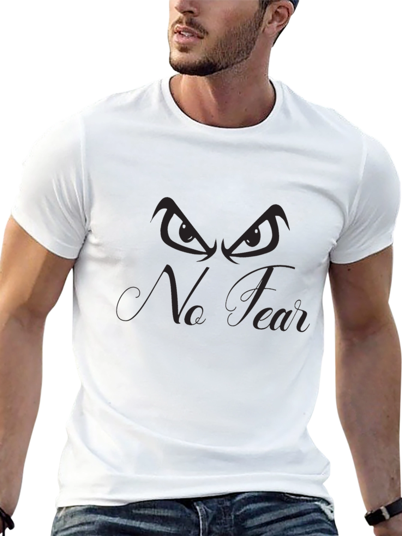 No Fear Graphic Print Black T-Shirt