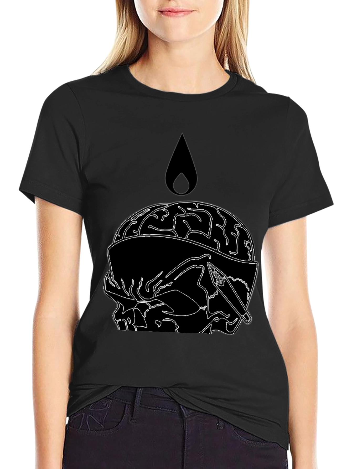 Brain Drip Tee - Edgy Graphic T-Shirt