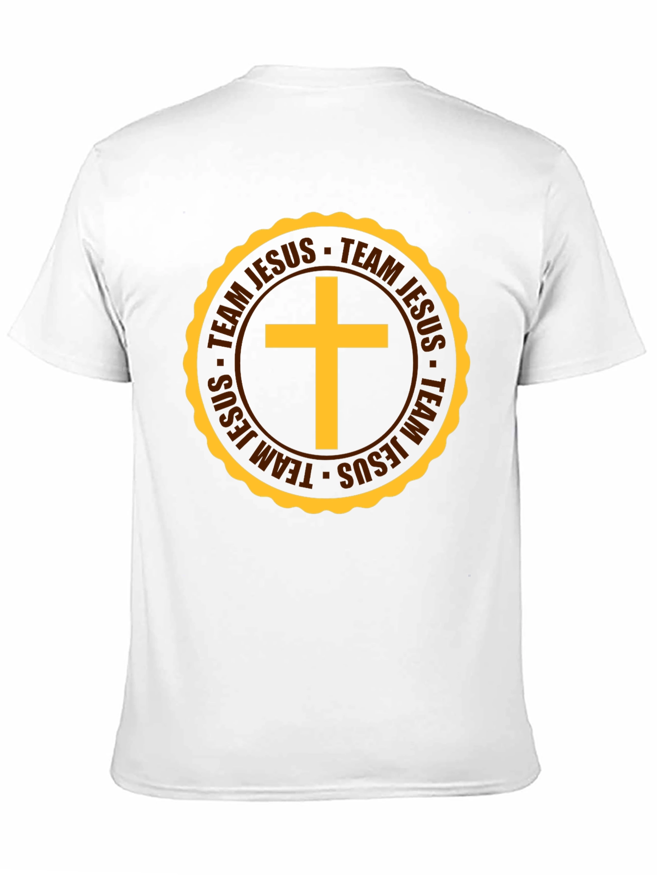 Team Jesus Christian T-Shirt Gold Cross Black Tee