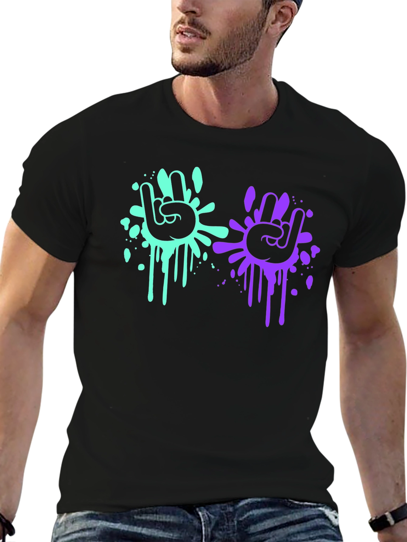 Rock On Graphic T-Shirt - Black