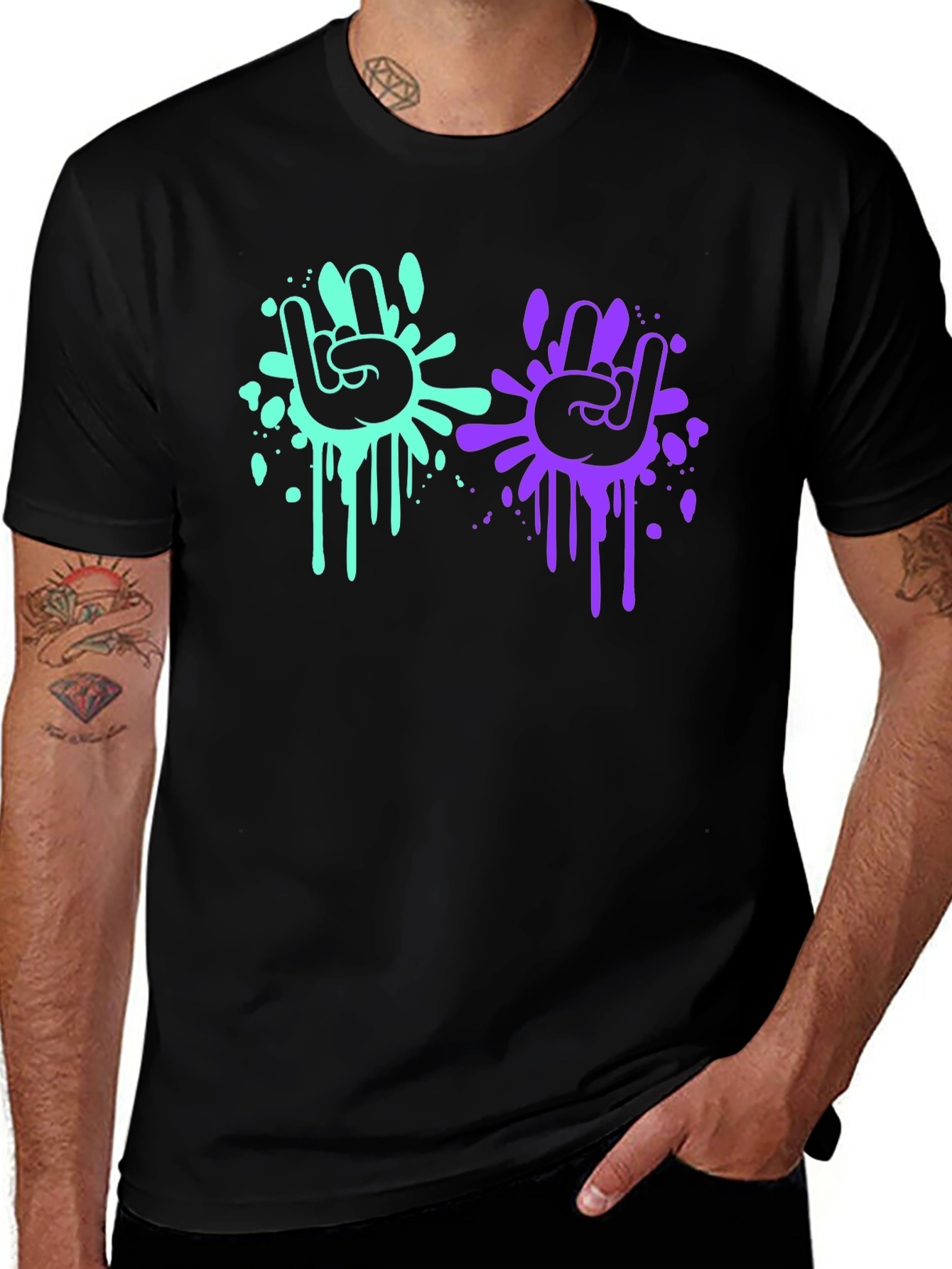 Rock On Graphic T-Shirt - Black