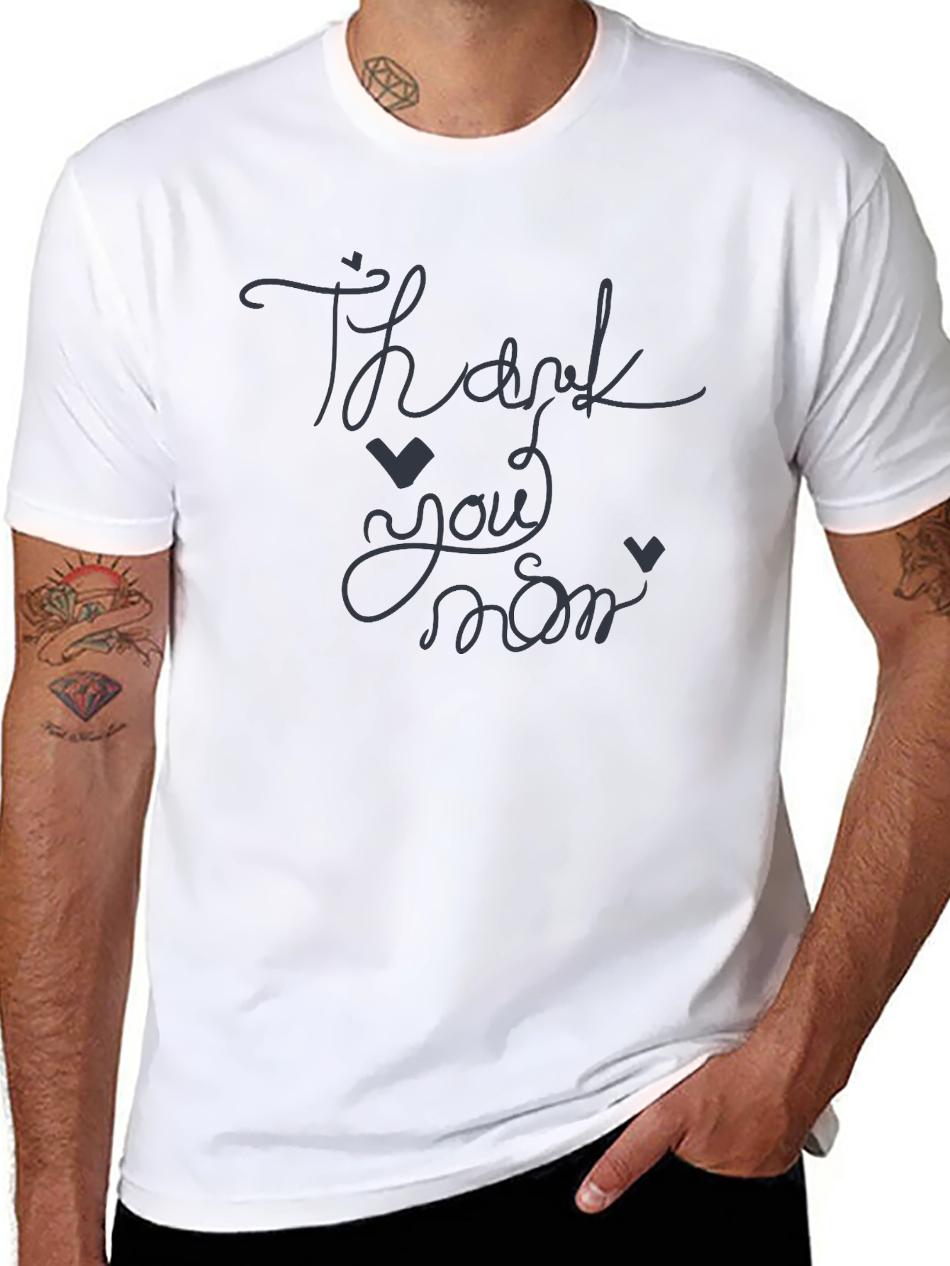 Thank You Mom Black T-Shirt