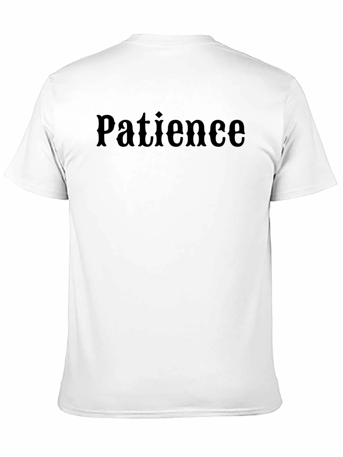 Patience Graphic Tee - Soft Cotton Black Shirt