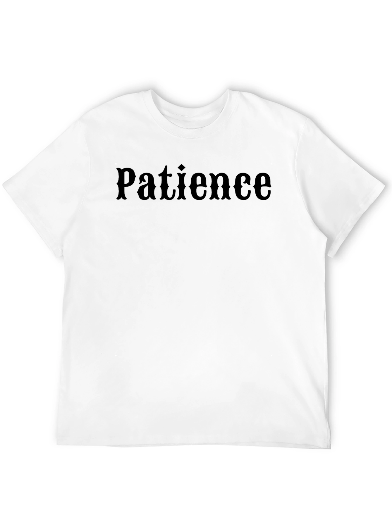 Patience Graphic Tee - Soft Cotton Black Shirt