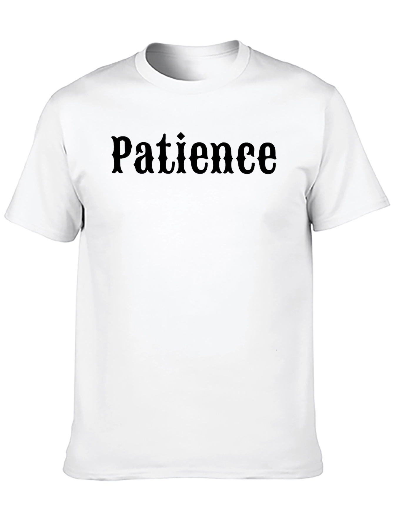 Patience Graphic Tee - Soft Cotton Black Shirt