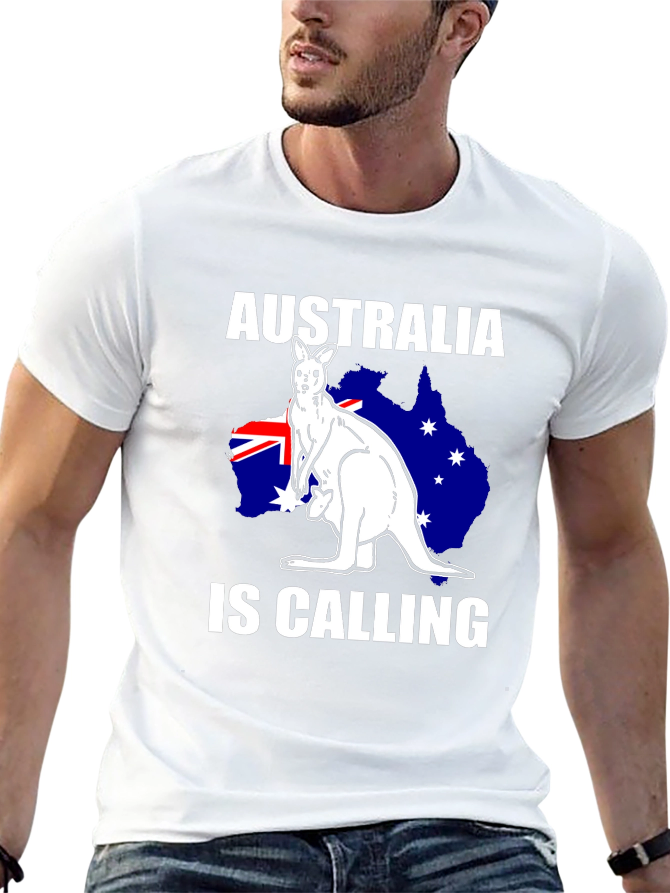 Australia Is Calling T-Shirt Kangaroo Aussie Pride