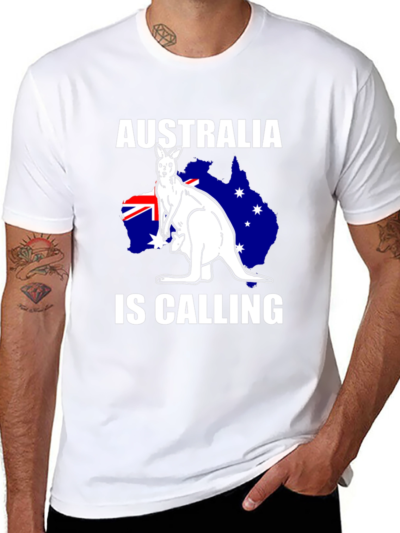 Australia Is Calling T-Shirt Kangaroo Aussie Pride