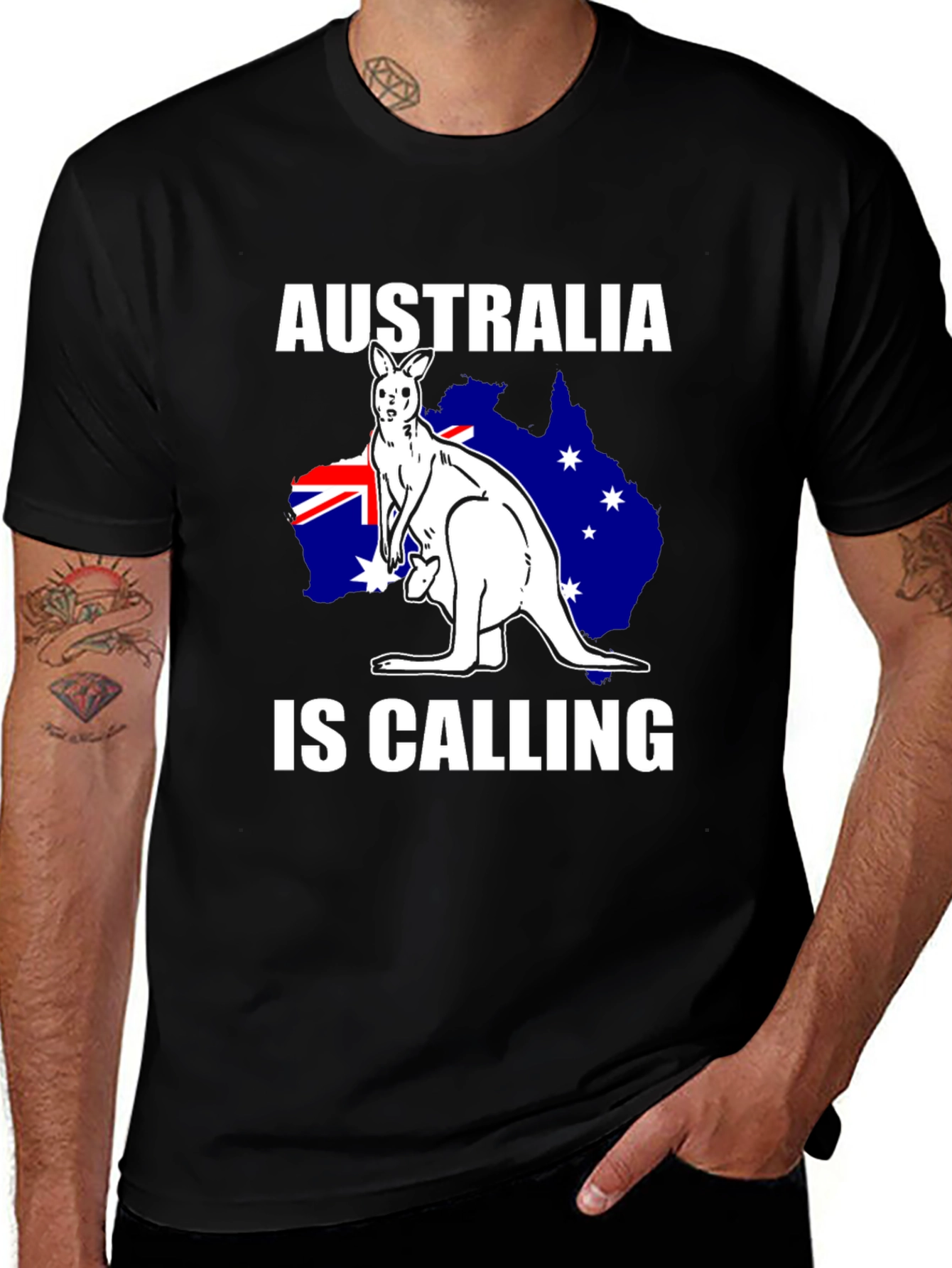Australia Is Calling T-Shirt Kangaroo Aussie Pride