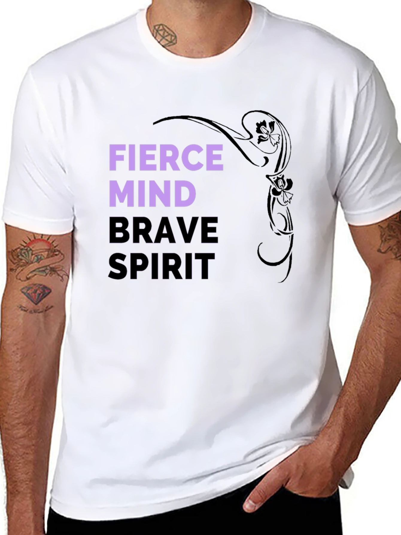 Fierce Mind Brave Spirit Graphic T-Shirt