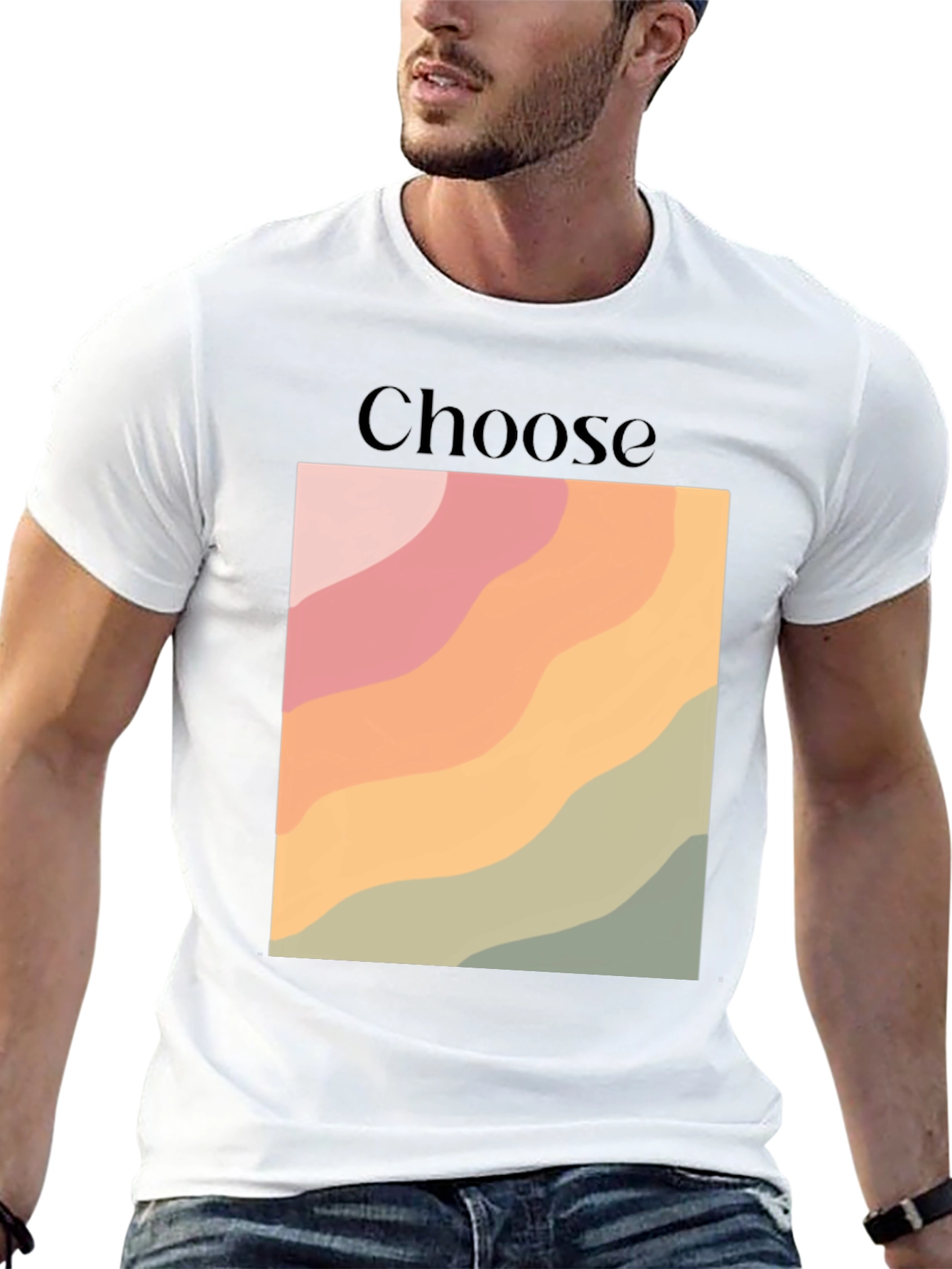 Choose Graphic Tee - Retro Wave Design