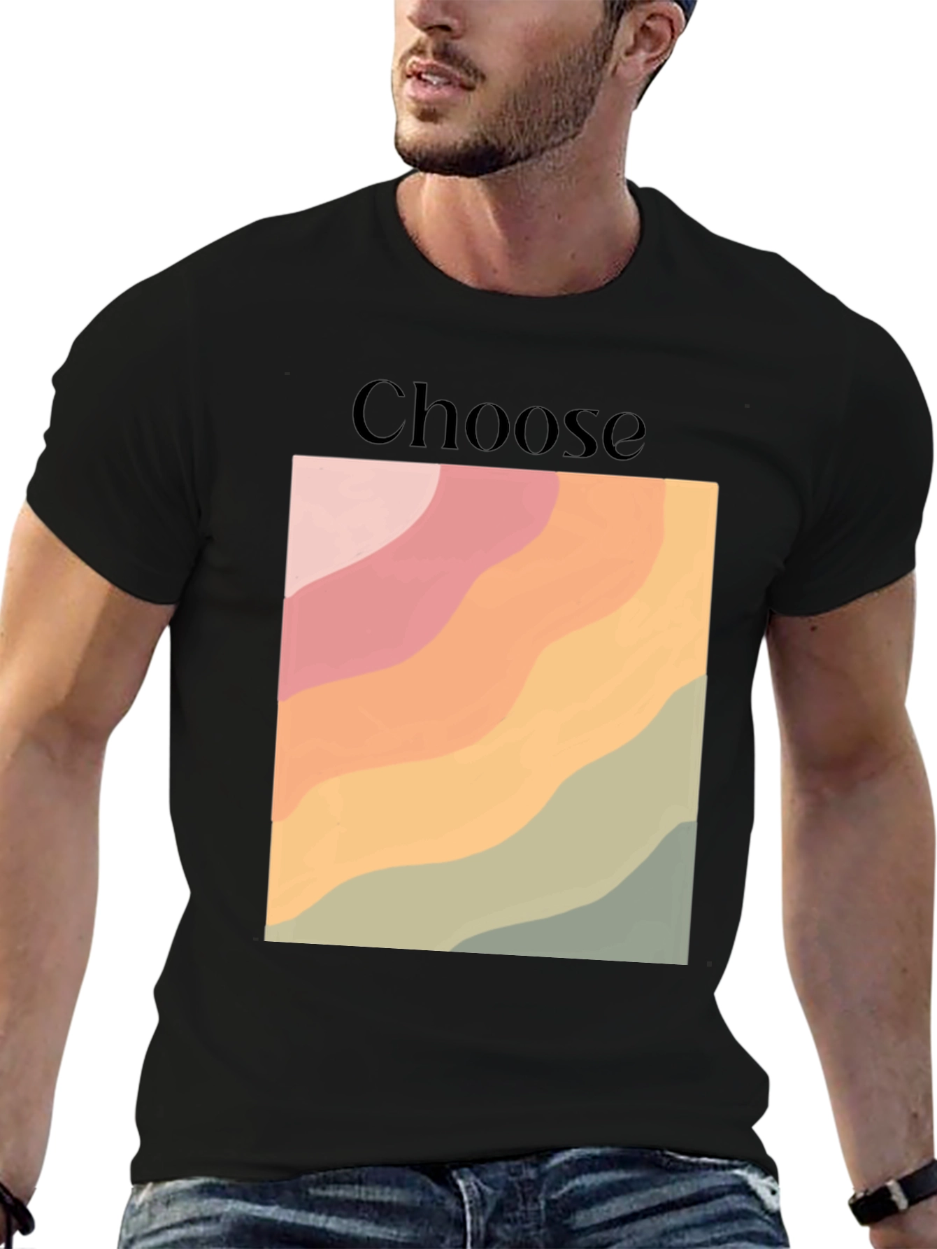Choose Graphic Tee - Retro Wave Design