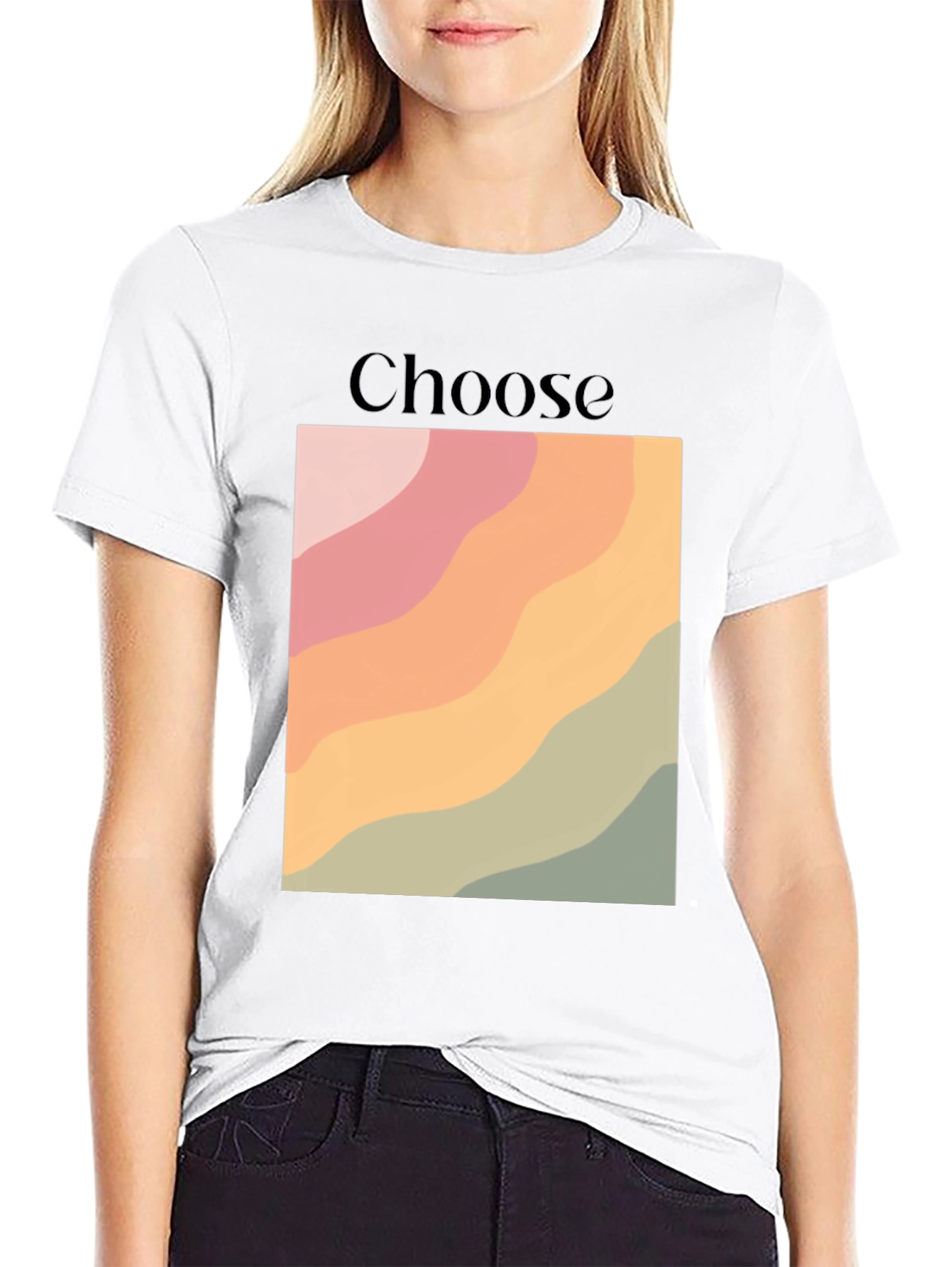 Choose Graphic Tee - Retro Wave Design