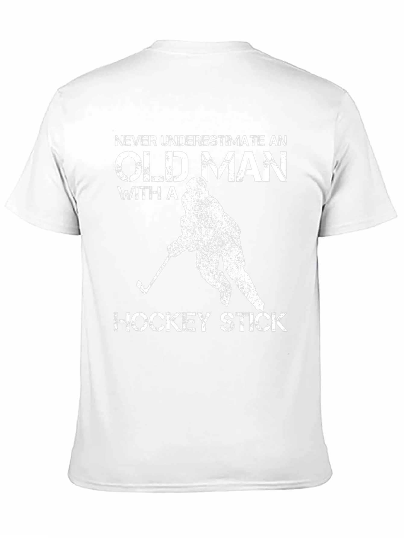 Old Man Hockey Stick Graphic T-Shirt