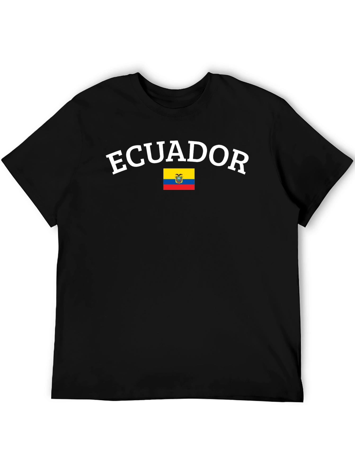 Ecuador Flag Graphic T-Shirt - Black