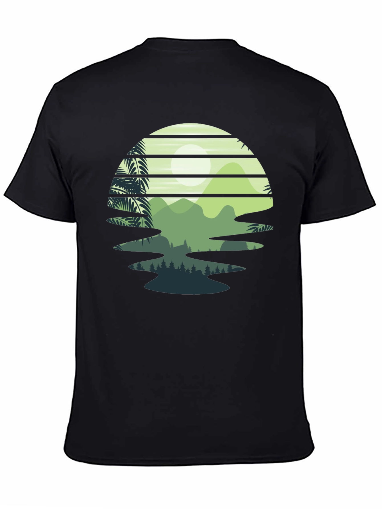 Retro Sunset Landscape Graphic Tee