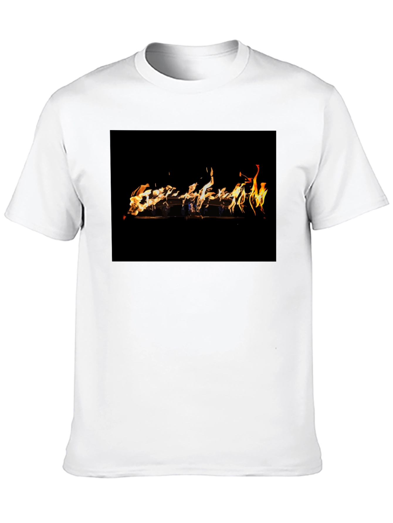 Fiery Graphic Black T-Shirt