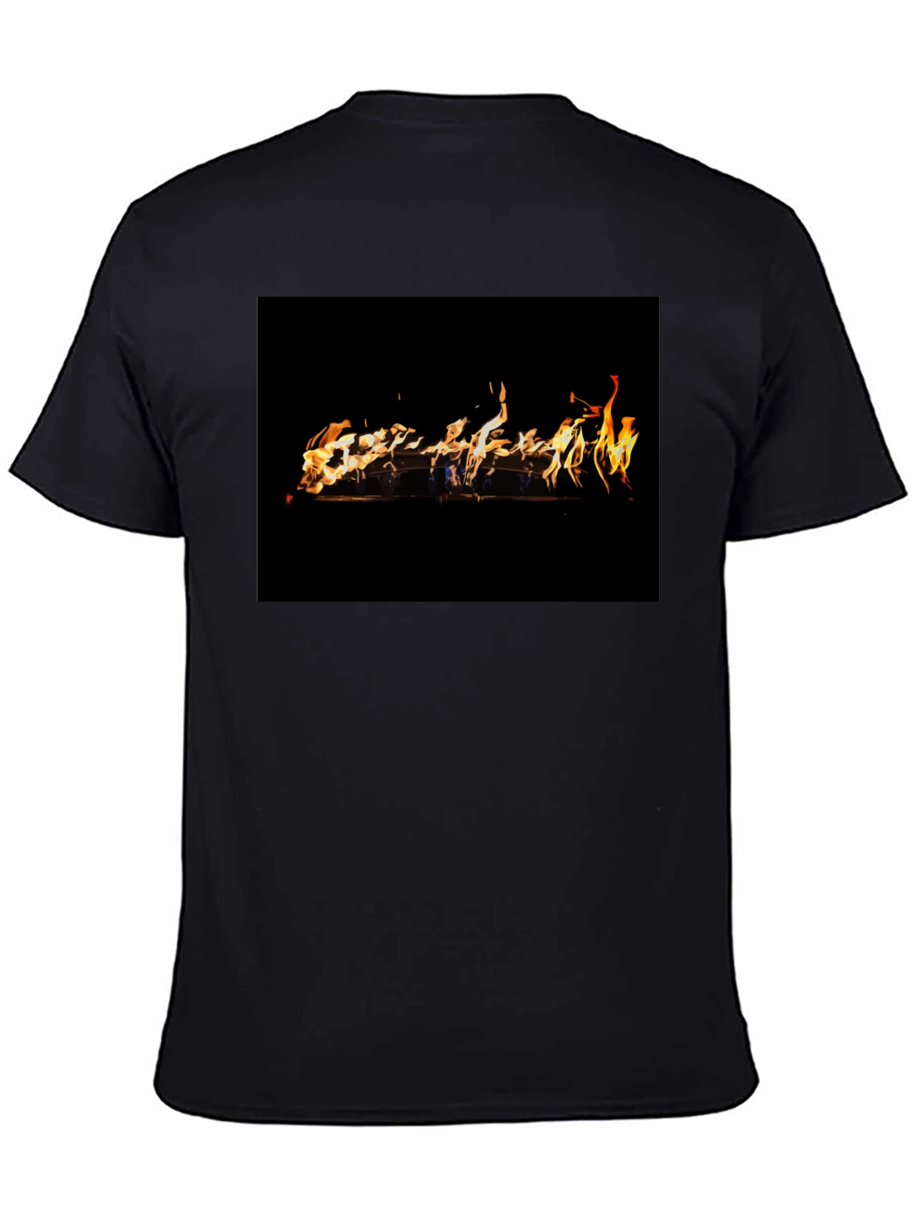 Fiery Graphic Black T-Shirt